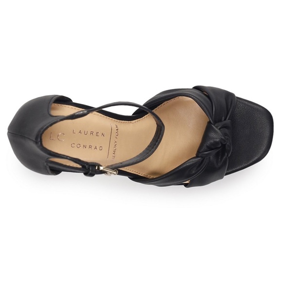 NIB LC Lauren Conrad Caramelize Soft Knot Platform Heels Silver Size 7.5, 9, 11 - Picture 5 of 5